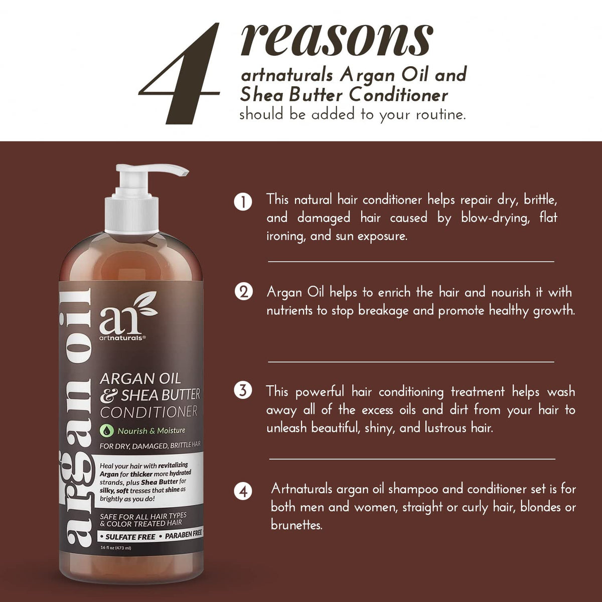 Artnaturals pump detail for easy dispensing and controlled use