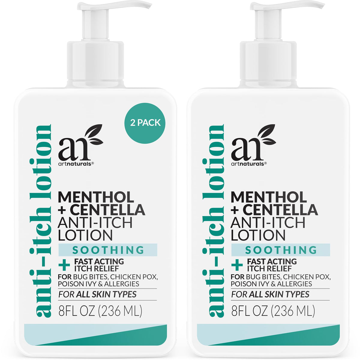 Artnaturals front packaging showing bottle and label, clear product ID and benefits