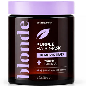 Artnaturals jar front view showing product and cooling purple tone benefit