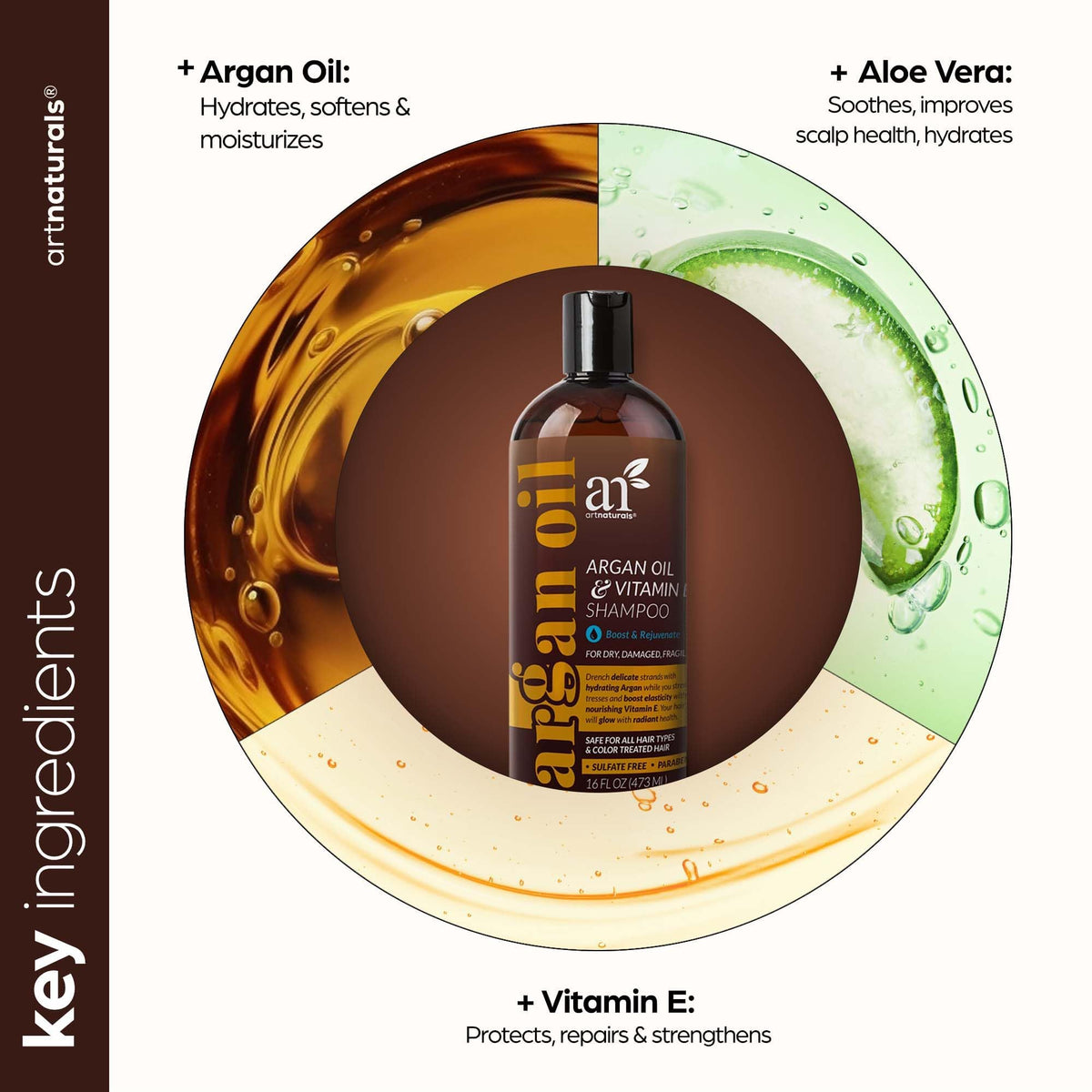 Artnaturals shampoo foam in hand demonstrating gentle lather and effective cleansing