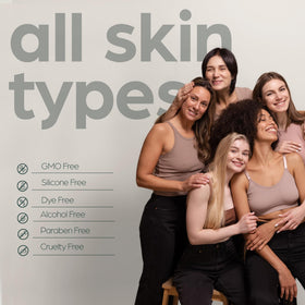 Artnaturals size comparison with ingredient label highlighting botanical blend benefit