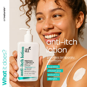 Artnaturals lotion texture swatch on hand showing lightweight, non-greasy finish