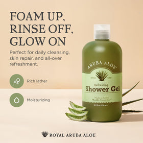 Aruba Aloe in hand during use showing easy application and gentle cleanse