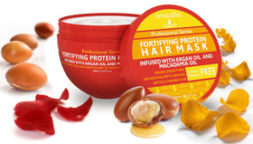 Arvazallia mask being applied to hair in hand, demonstrates easy spread and detangling benefit