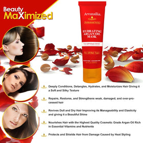Arvazallia label close-up highlighting argan oil and clean, salon-grade benefits