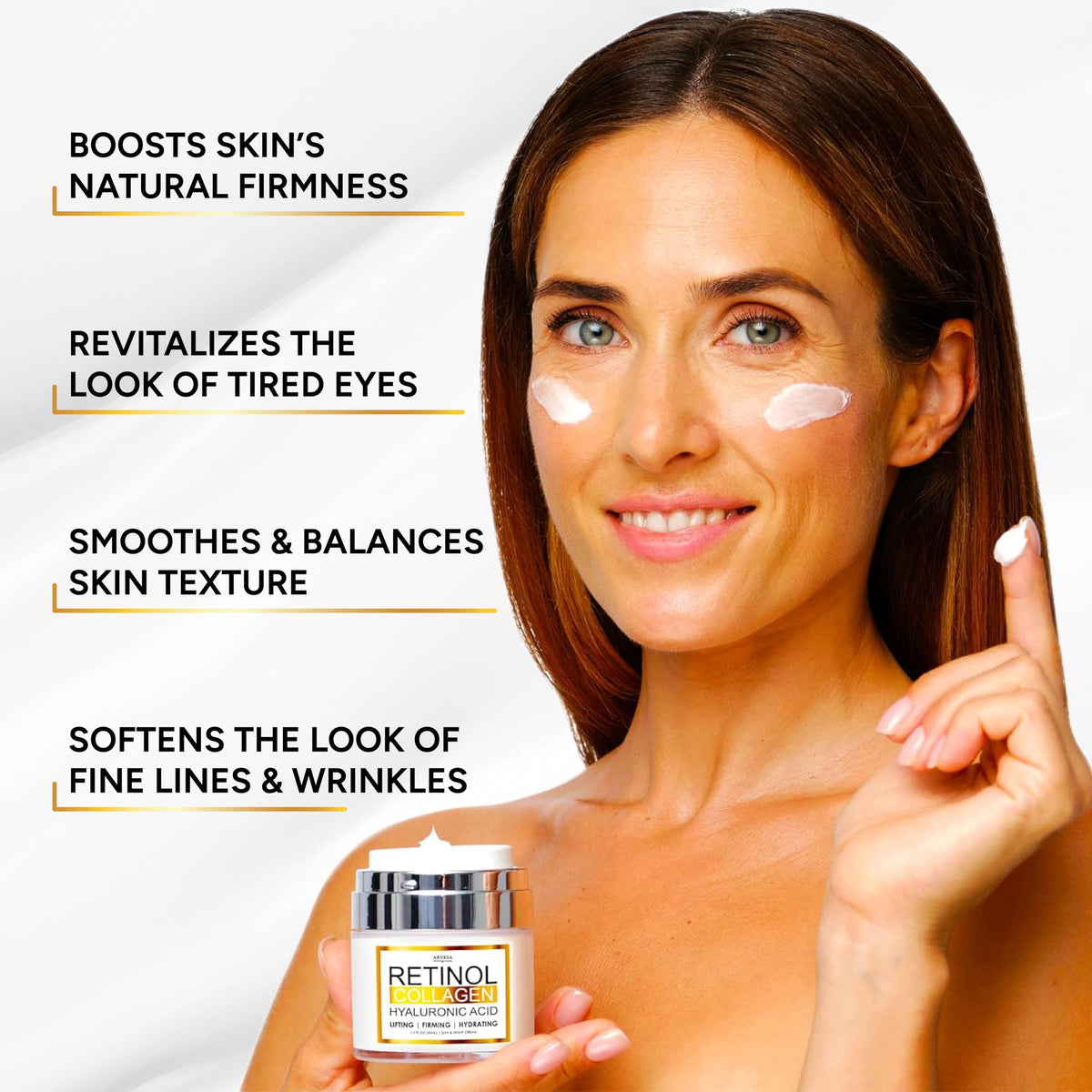 Arvesa open jar texture close-up showing smooth hydrating cream