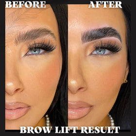 ARYANA NEW YORK before and after brows showing fuller lifted result