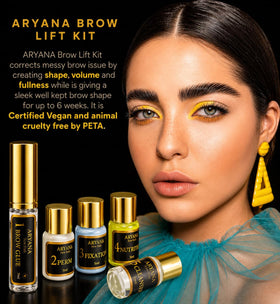 ARYANA NEW YORK kit contents laid out to show five-step system and included styling tools