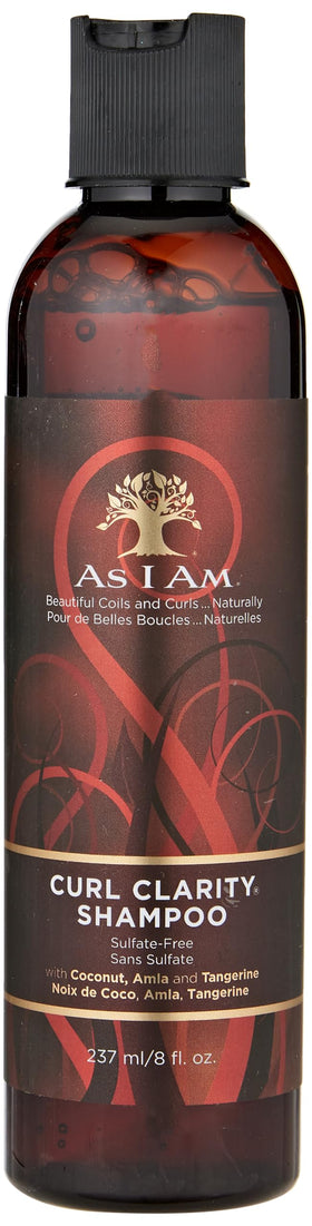 As I Am in bathroom being applied to wet curls showing refreshed definition benefit