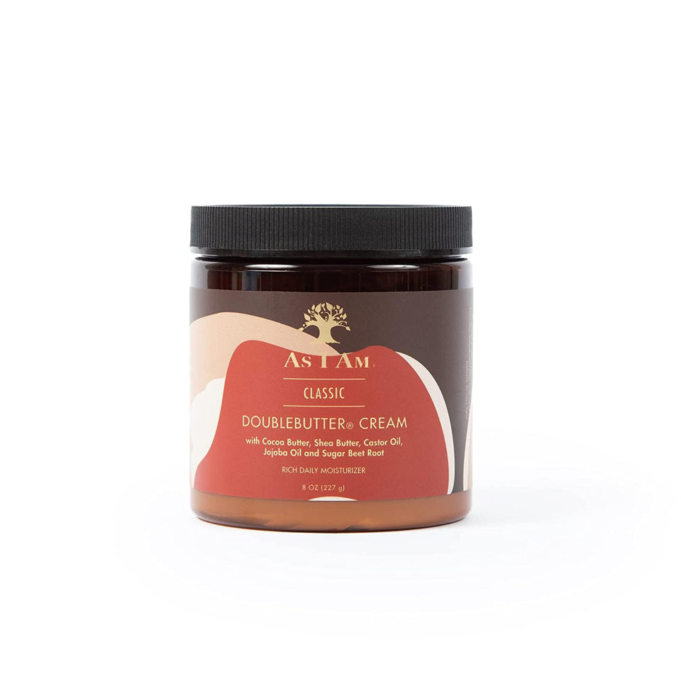 As I Am front packaging showing three 8 oz tubs benefits softening hair