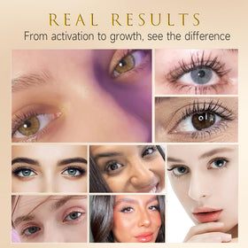 ASAMO before and after lash comparison showing fuller lashes