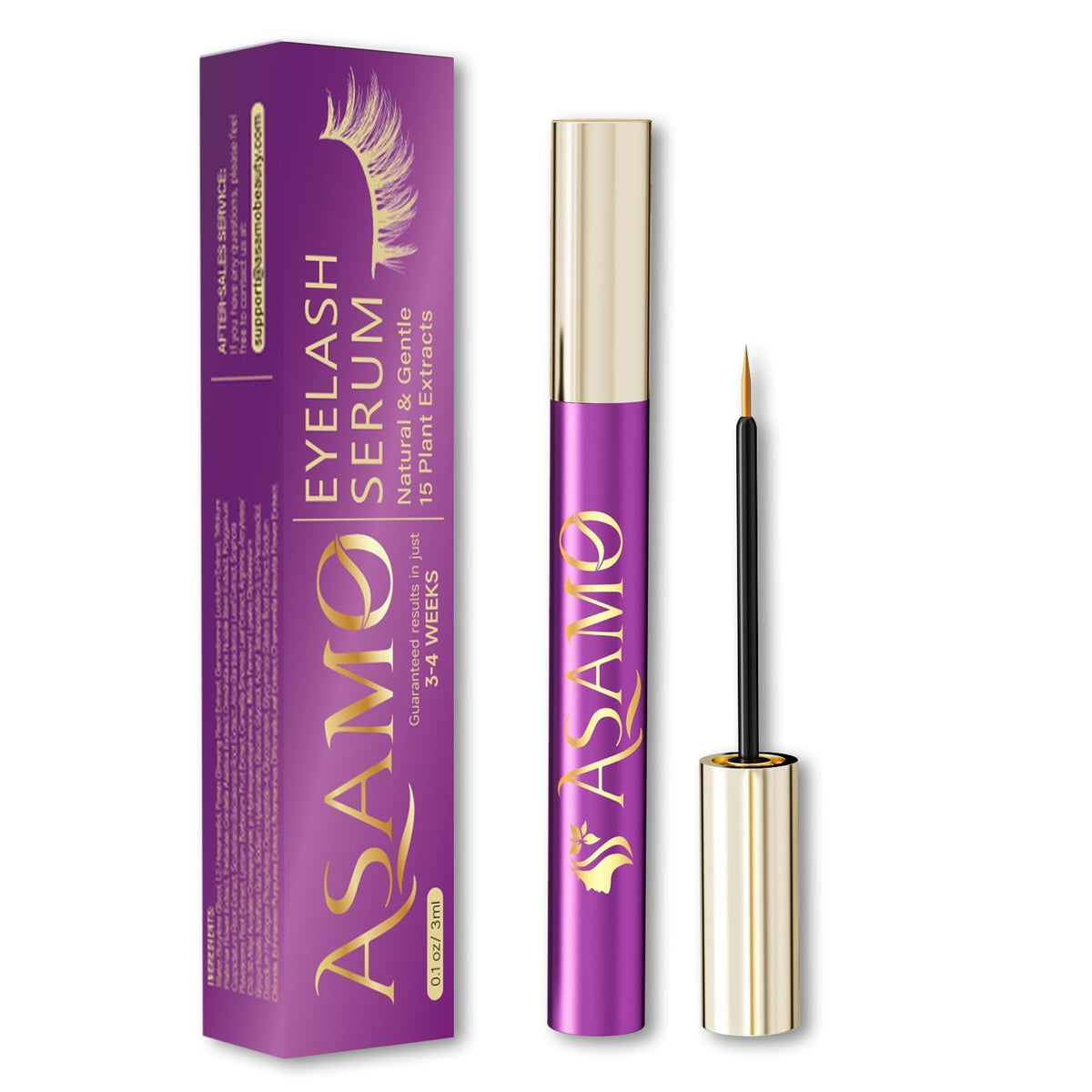 ASAMO golden bottle front showing premium design and easy grip