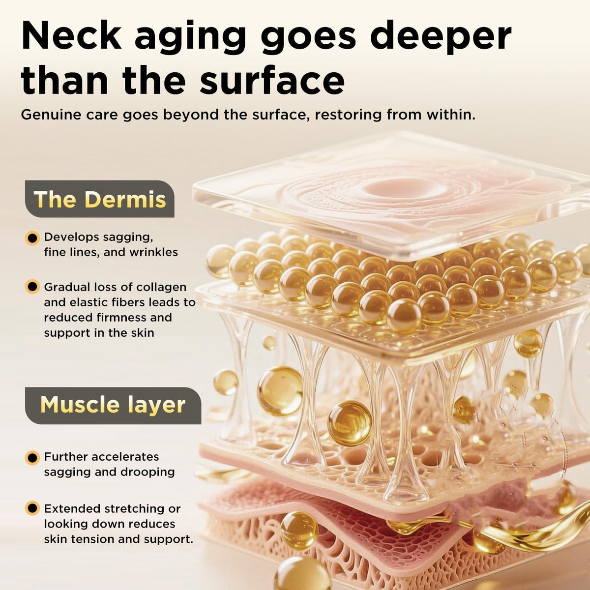 ASAMO applied to model neck showing targeted use and lifting effect