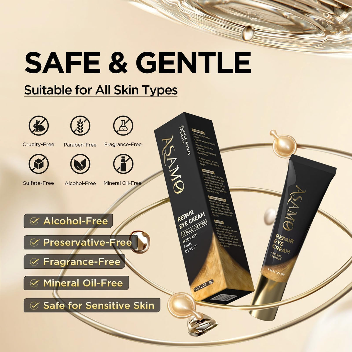 ASAMO jar on bathroom shelf in lifestyle setting for daily routine appeal