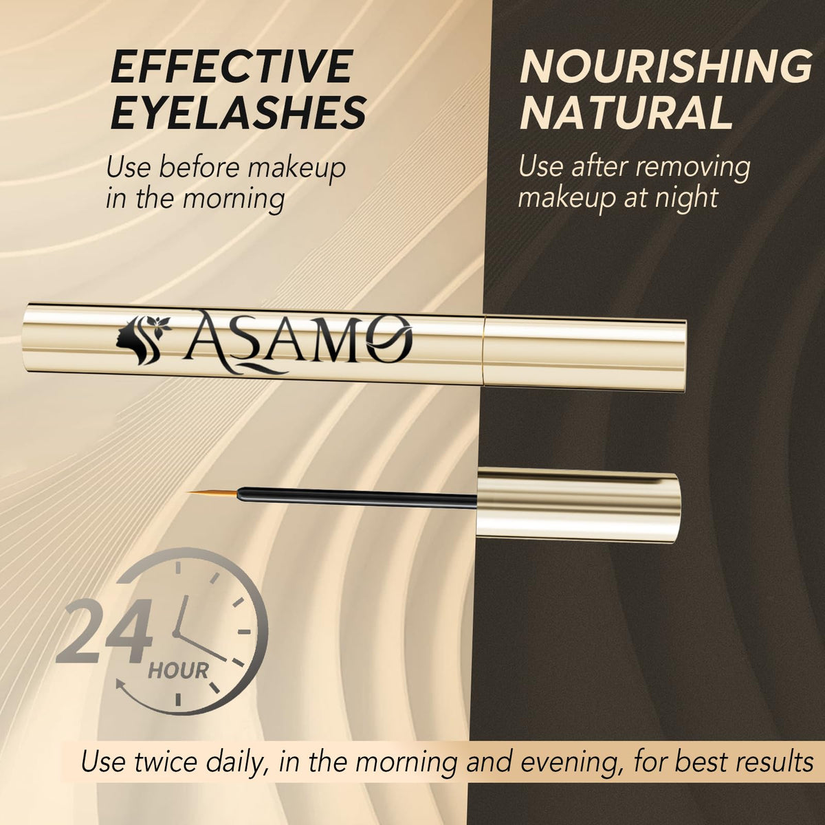 ASAMO serum texture on skin showing lightweight, oil-free feel