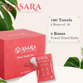 ASARA NEW YORK PROBIOTIC SKIN SCIENCE towel held for scale illustrating extra-large size