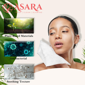 ASARA NEW YORK PROBIOTIC SKIN SCIENCE close-up texture showing soft plant-based fibers