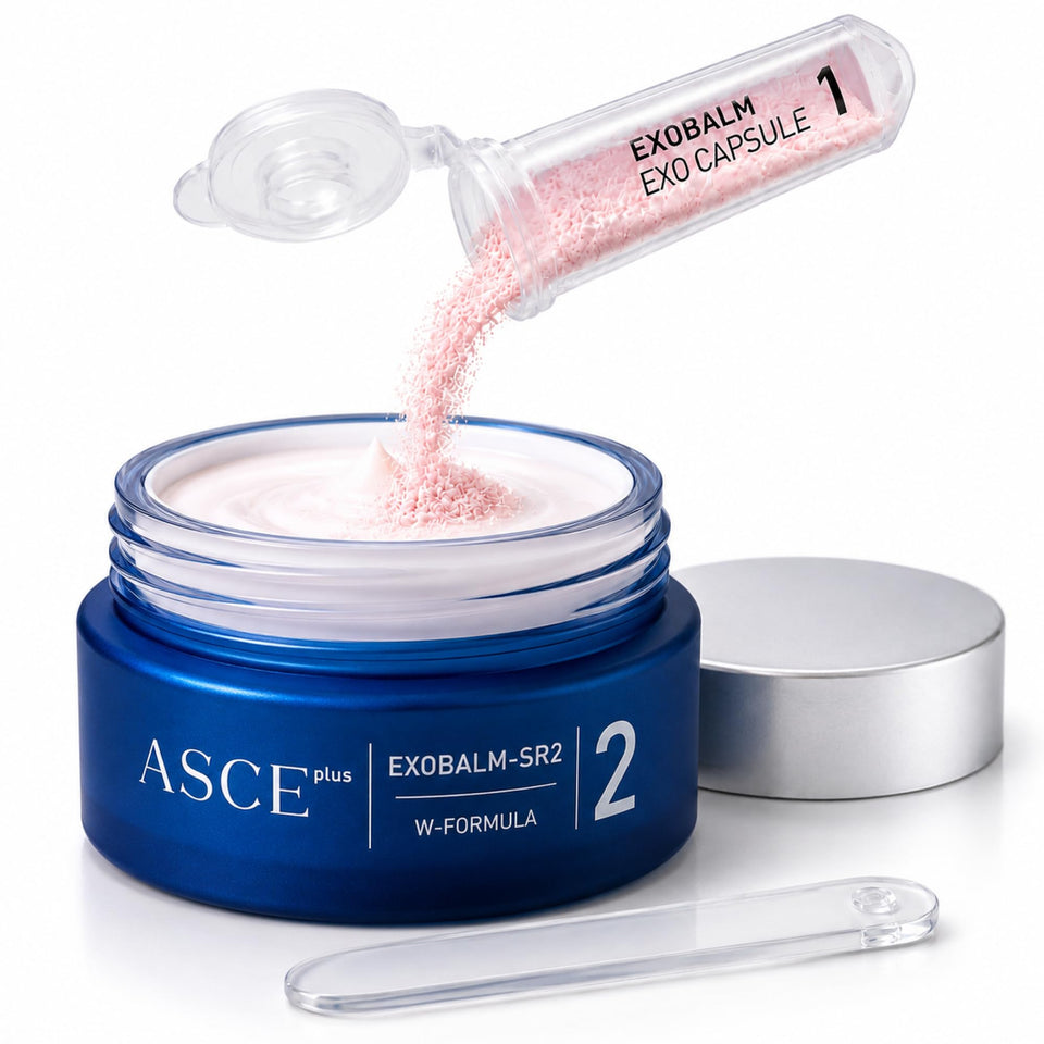 ASCE+ front packaging showing 20ml night cream and branding benefit