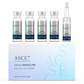 ASCE+ front packaging showing ampoule box and bottle, highlights program design