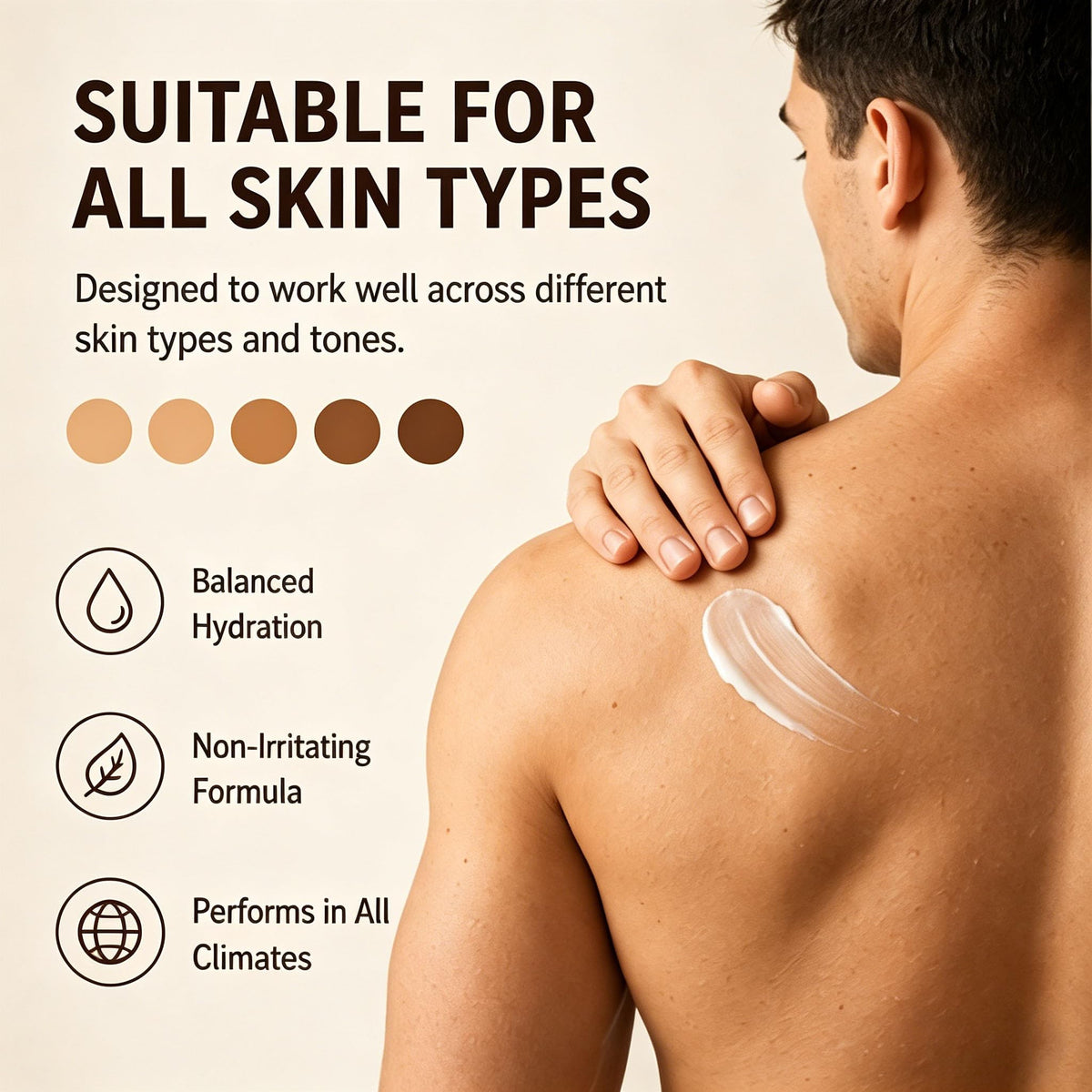 ASCEND SKIN shea cocoa coconut ingredients display highlighting nourishing hydration benefits