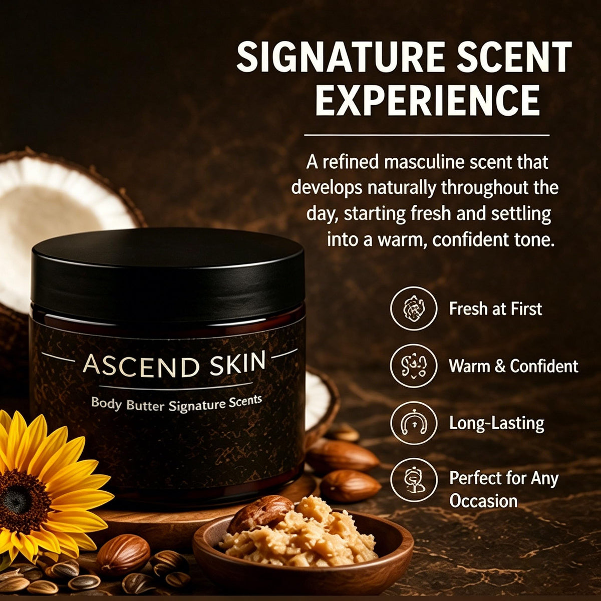 ASCEND SKIN creamy texture close-up showing smooth spreadability and quick absorption