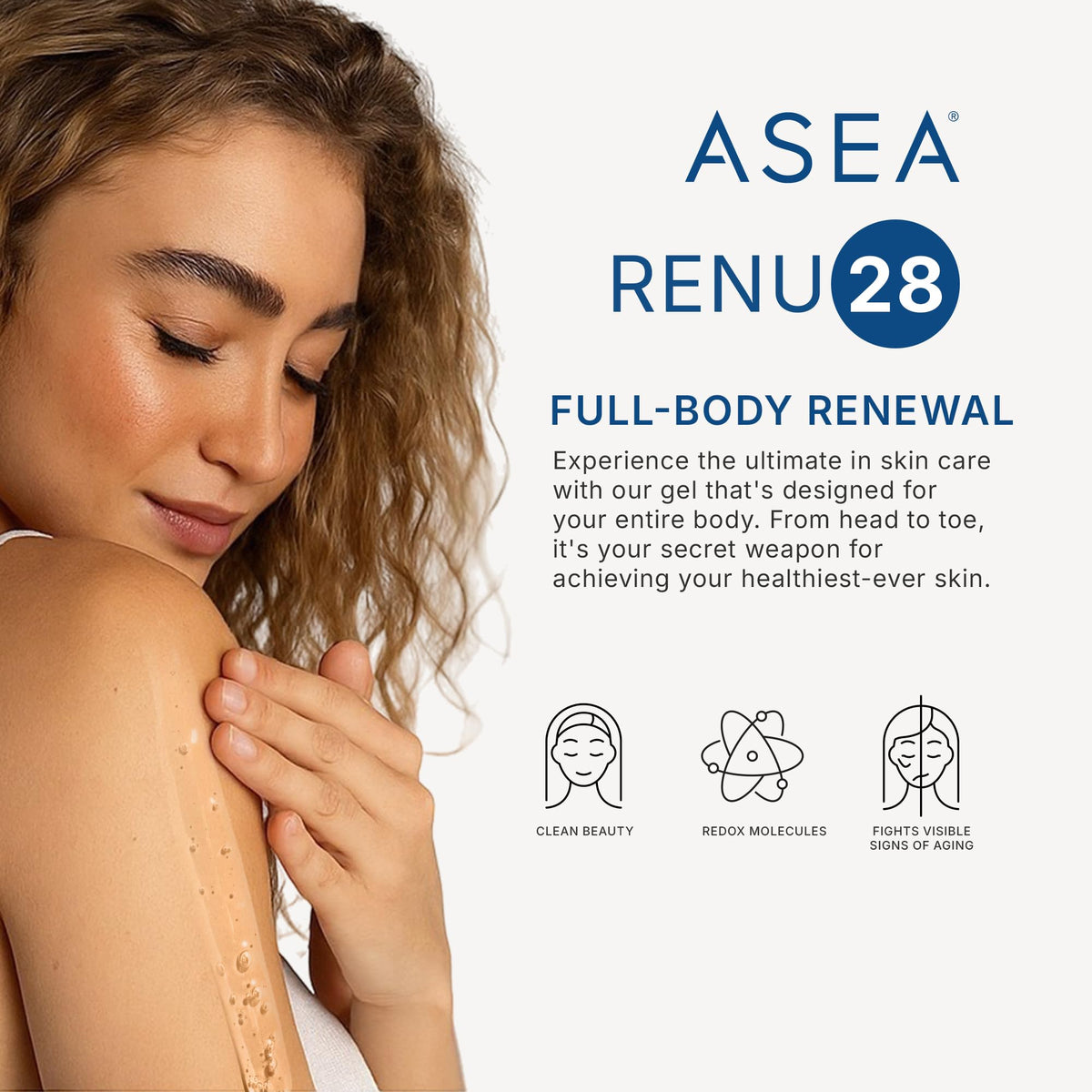 ASEA RENU28 90 ml next to a smartphone for scale and practical sizing