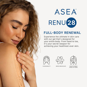 ASEA RENU28 90 ml next to a smartphone for scale and practical sizing