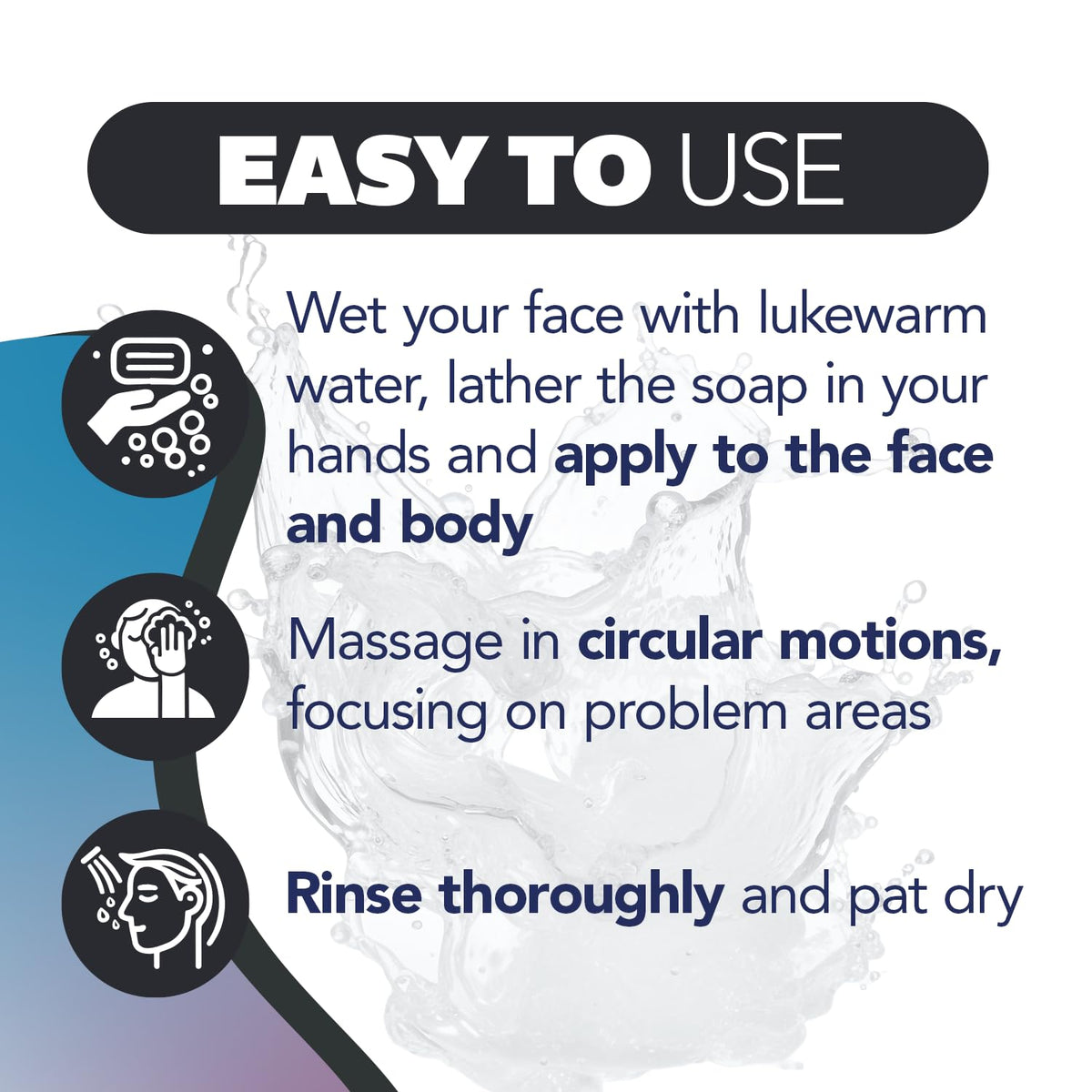Asepxia ingredients visual showing salicylic acid and charcoal benefits