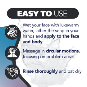 Asepxia ingredients visual showing salicylic acid and charcoal benefits