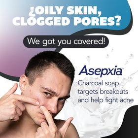 Asepxia side label close-up highlighting salicylic acid content