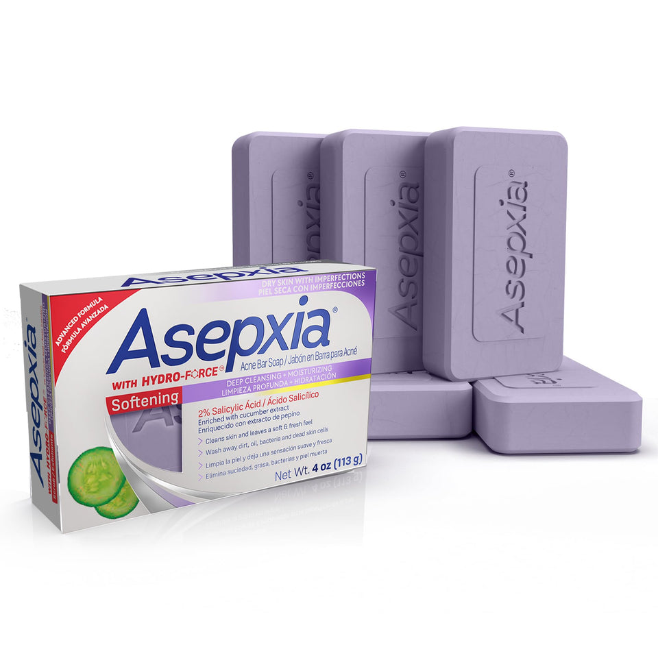 Asepxia front packaging showing product and acne-fighting benefits