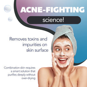 Asepxia lather texture close-up illustrating deep cleansing action