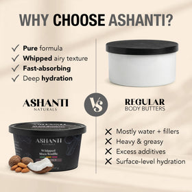 An 8 oz jar held in hand showing Ashanti Naturals Blackjack scale and travel-friendly size