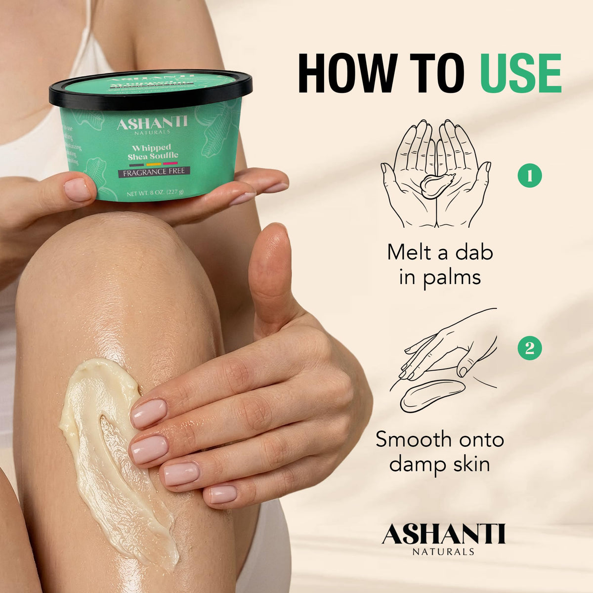 Ashanti Naturals used on hair ends to illustrate added shine and frizz control