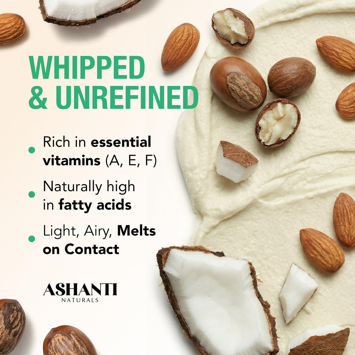 Ashanti Naturals close-up of soufflé texture highlighting smooth spreadability