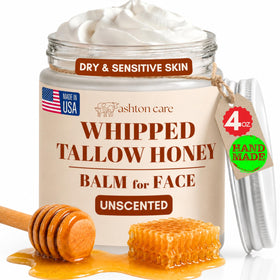 ASHTON CARE front jar of balm showing label and size benefit of clean ingredients