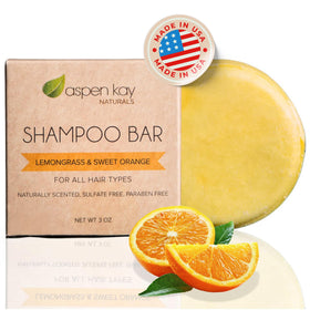 Aspen Kay front packaging showing shampoo bar and eco benefits