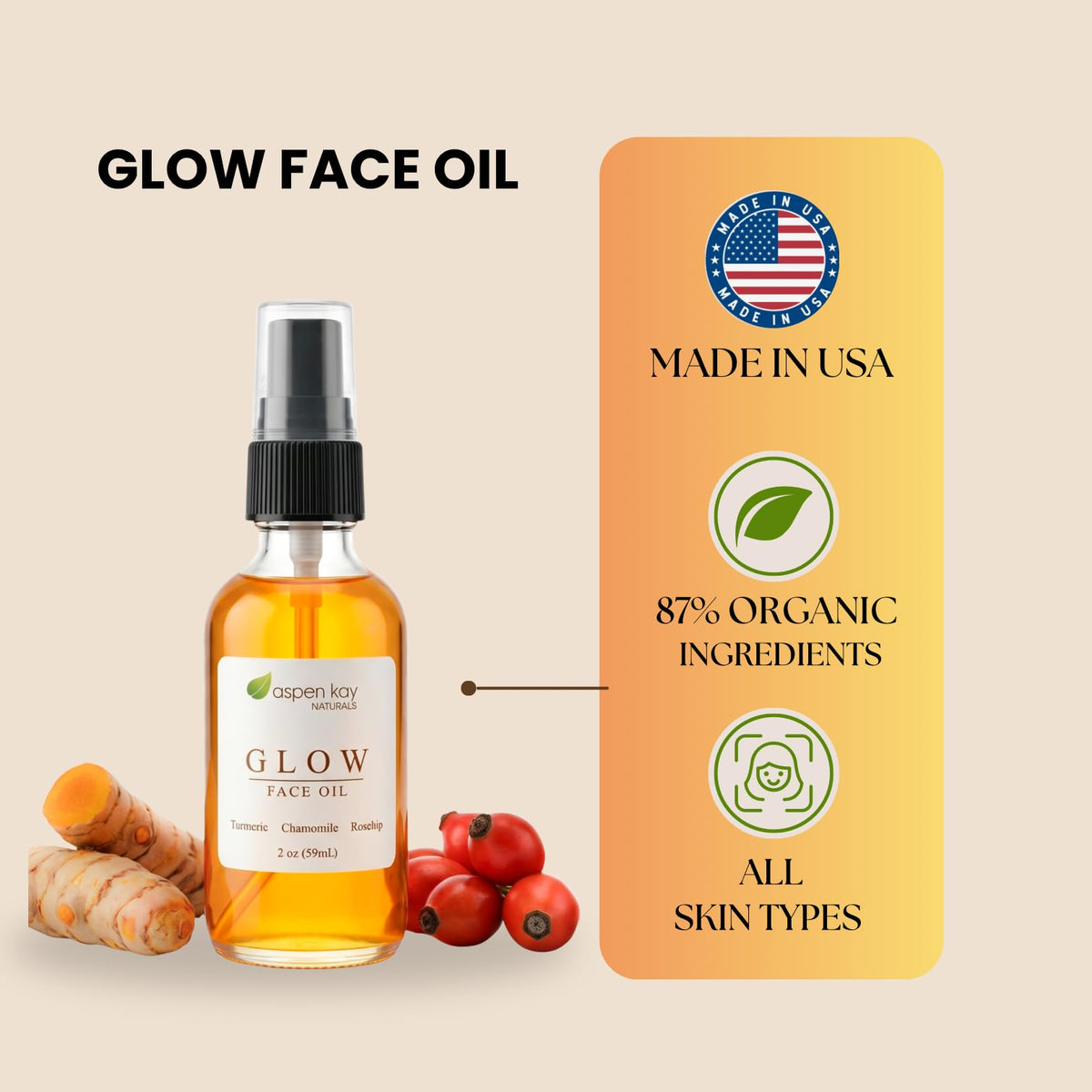 Aspen Kay Naturals dropper dispensing a precise facial oil dose