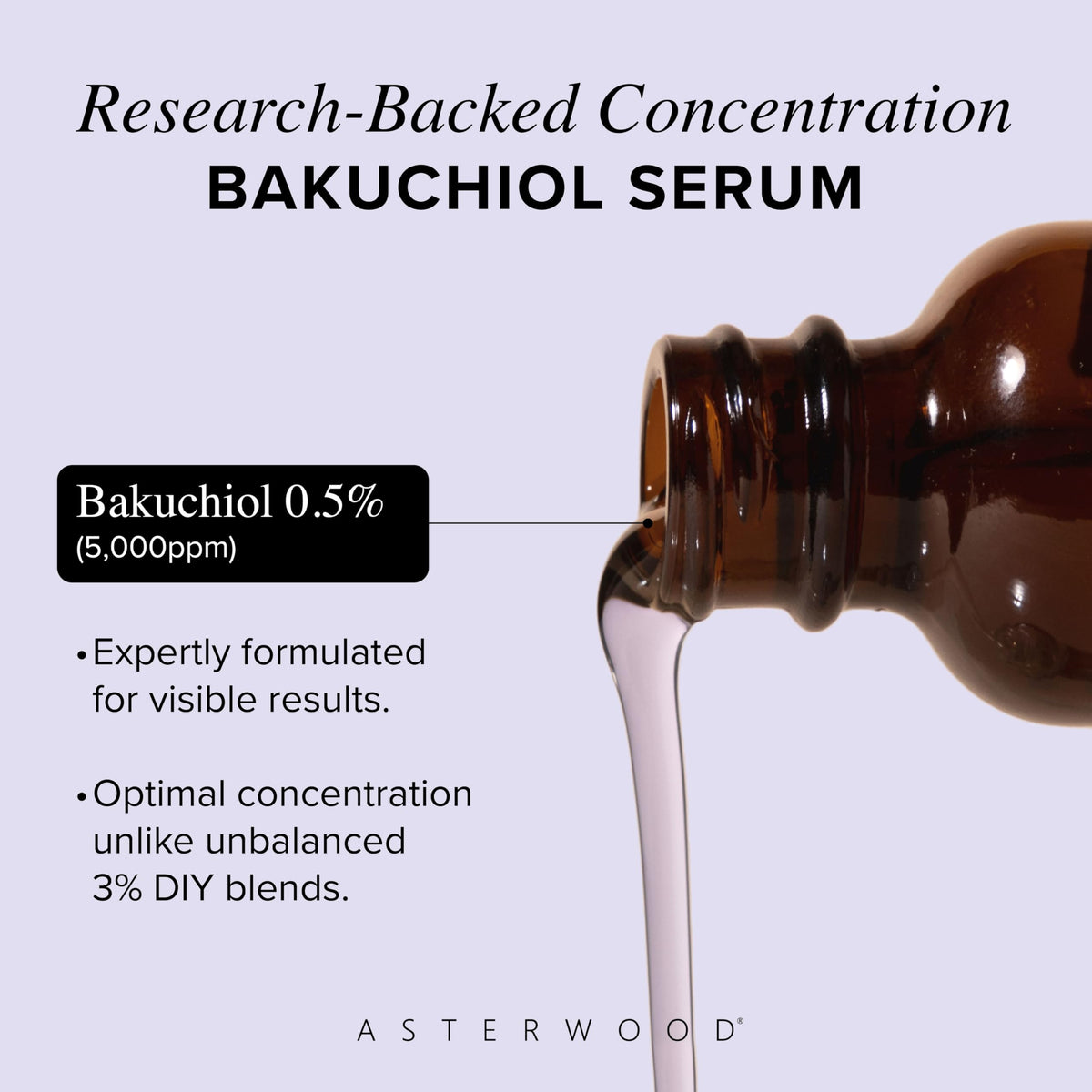 Asterwood serum texture close-up demonstrating lightweight, fast-absorbing hydration