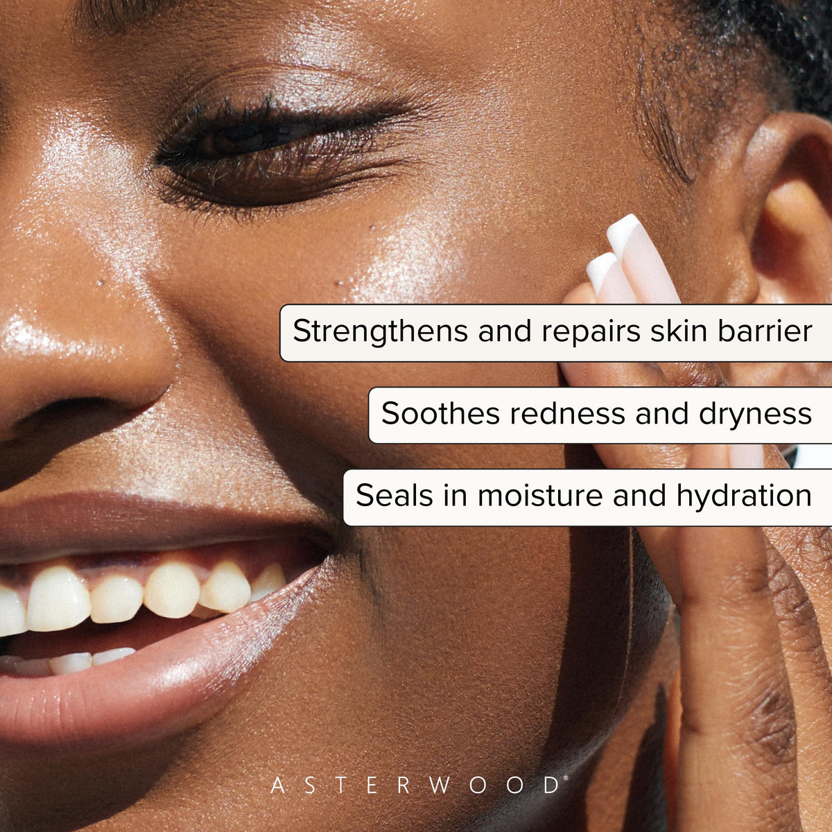Asterwood pump dispensing serum showing easy application and controlled dosing