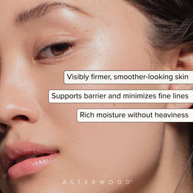 Asterwood cream texture close up displaying smooth consistency and hydration boost