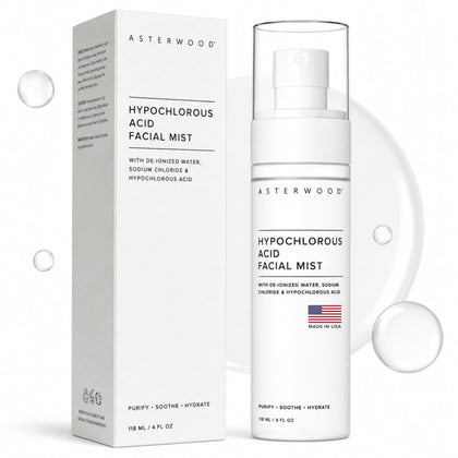 Asterwood front bottle face spray showing clean packaging and size benefits