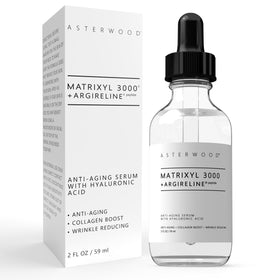 Asterwood front bottle showing sleek 2 fl oz anti-aging serum packaging and ease of use