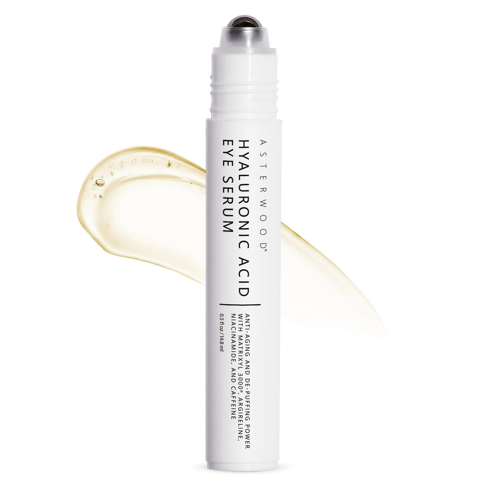Asterwood front packaging showing product and benefits for refreshed eyes