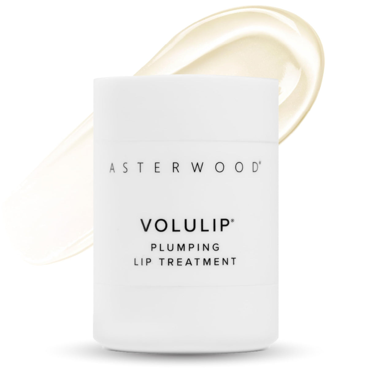 Asterwood front packaging showing label and compact plumping balm benefits