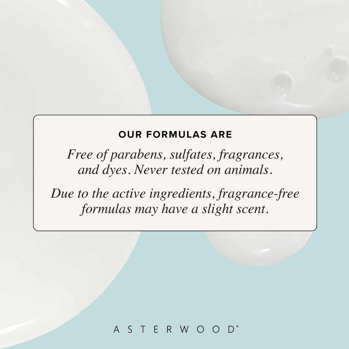 Asterwood serum on hand demonstrating quick absorption and hydrated skin appearance