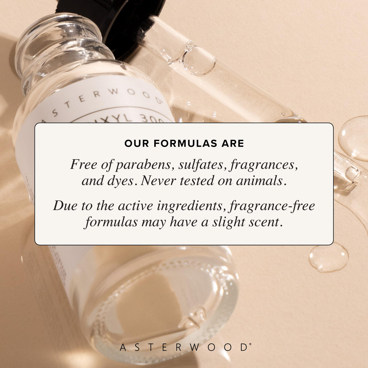 Asterwood serum applied to face in routine supporting daily use