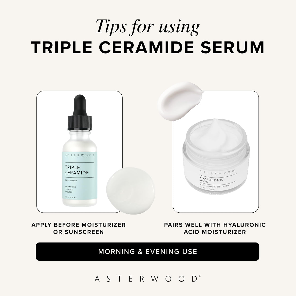 Asterwood bottle on bathroom shelf in tidy routine setting showing daily-use convenience