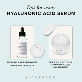 Asterwood before and after skin sample showing visible smoothing and plumping effect