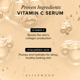 Asterwood serum drop on skin close-up highlighting nourishing, smoothing benefit